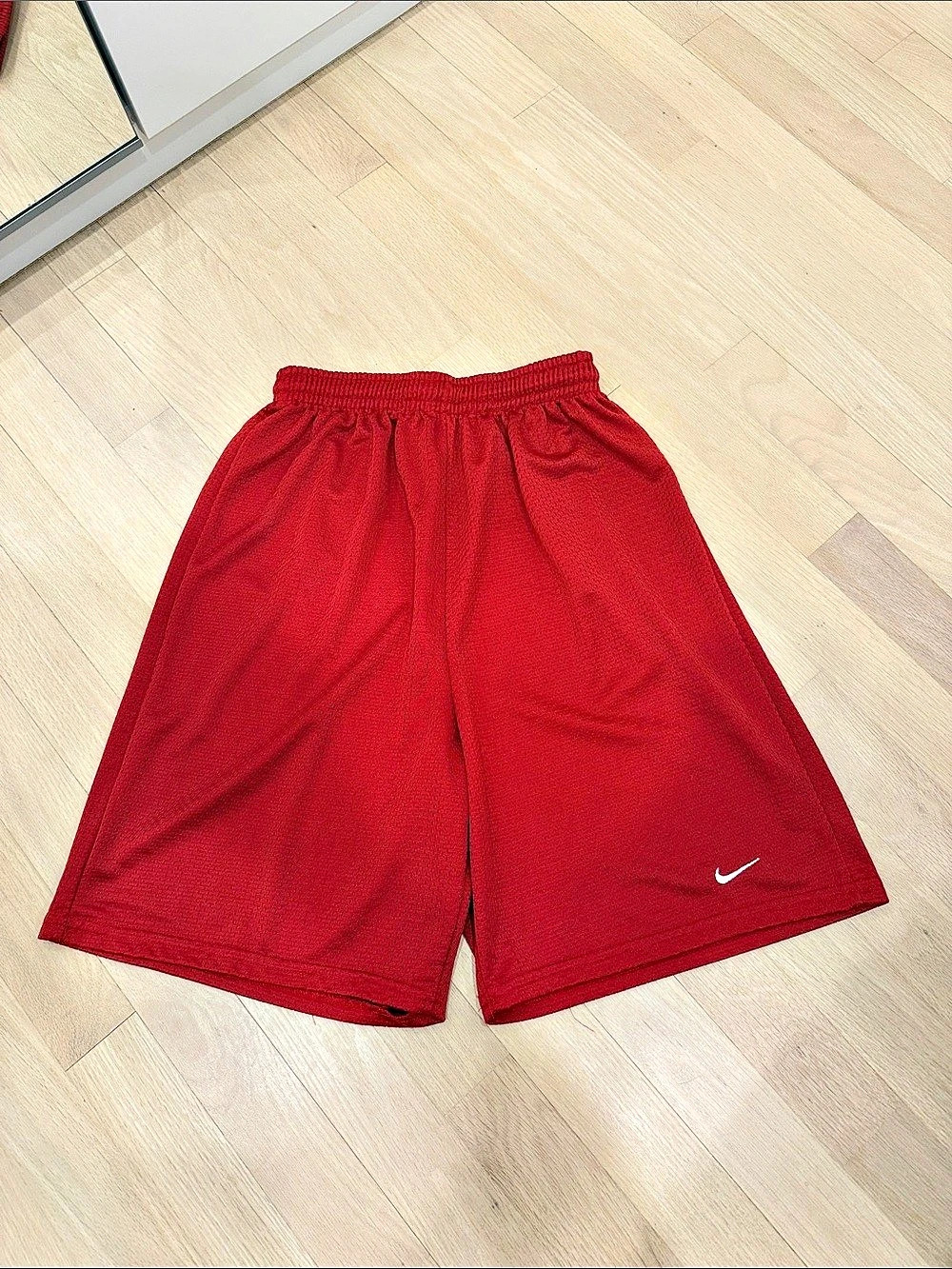 Nike Athletic Mesh Shorts Red Size Medium
